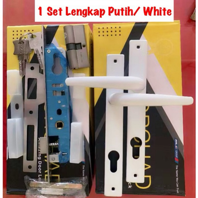 Jual Promo Terbatas Murah Kunci Pintu P1 Alumunium 20 mm set putih ...