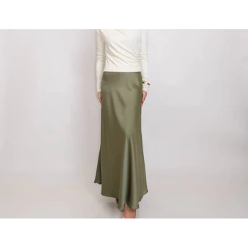 Arumi Silky Skirt. Rok Satin Premium. Maxi Skirt A Line. Rok Satin Premium