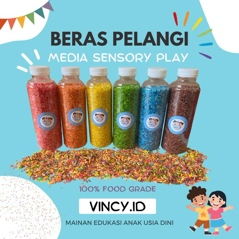 Jual VINCY.ID Rainbow Rice Beras Pelangi Beras Warna Sprinkle Media ...