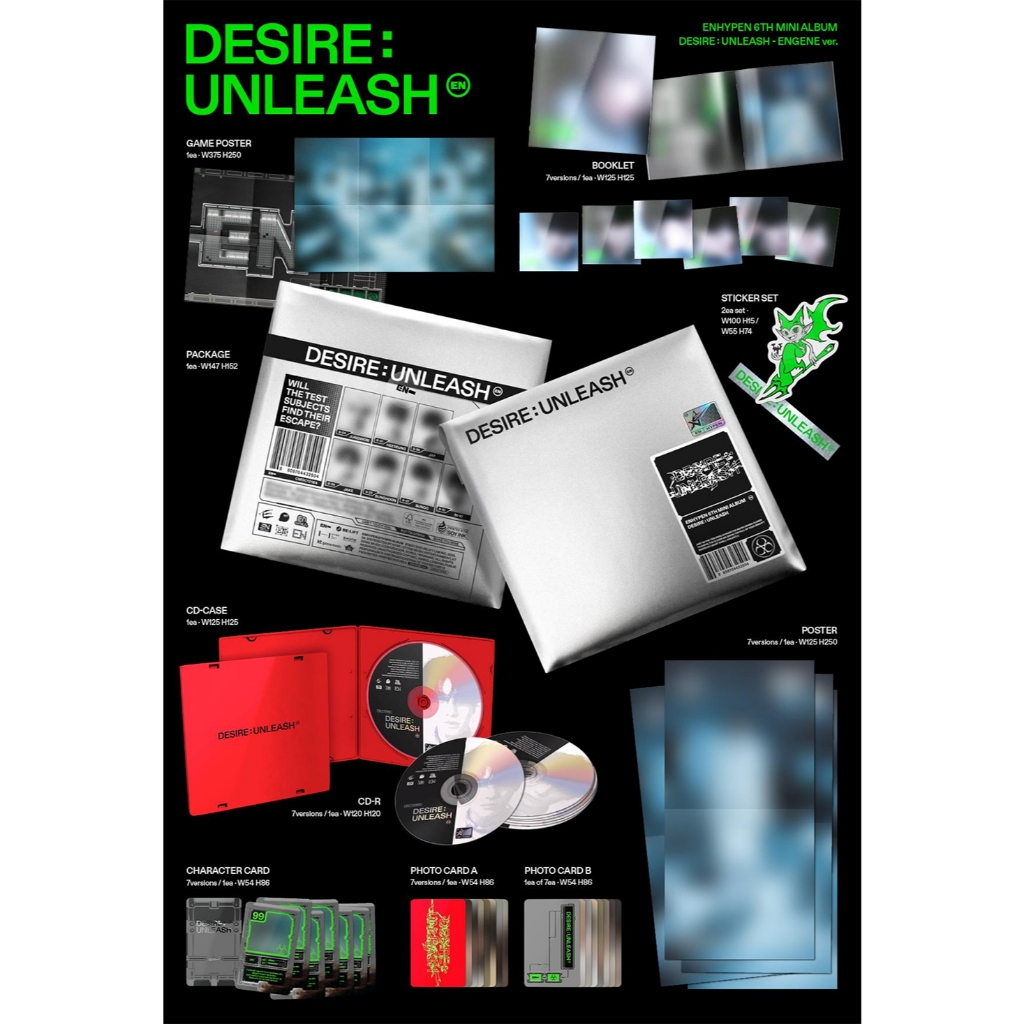 Jual ENHYPEN - 6th Mini Album [ DESIRE : UNLEASH ] ENGENE ver