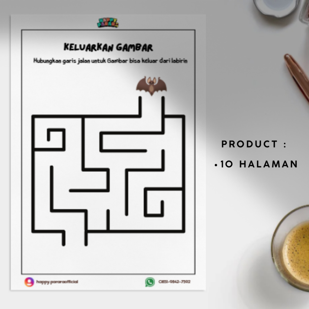 Jual Lembar Latihan Maze Untuk Anak / Mencari Jalan | Shopee Indonesia