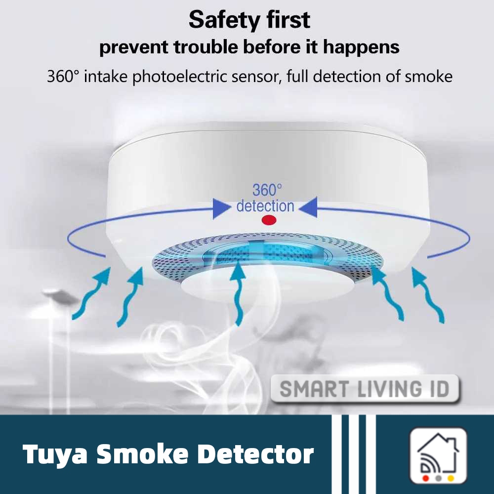 Jual Tuya Smart Life Smoke Sensor Detector Alarm Alat Pendeteksi ...
