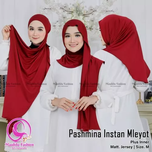 Pashmina Instan Oval Plus Inner Nyaman Praktis