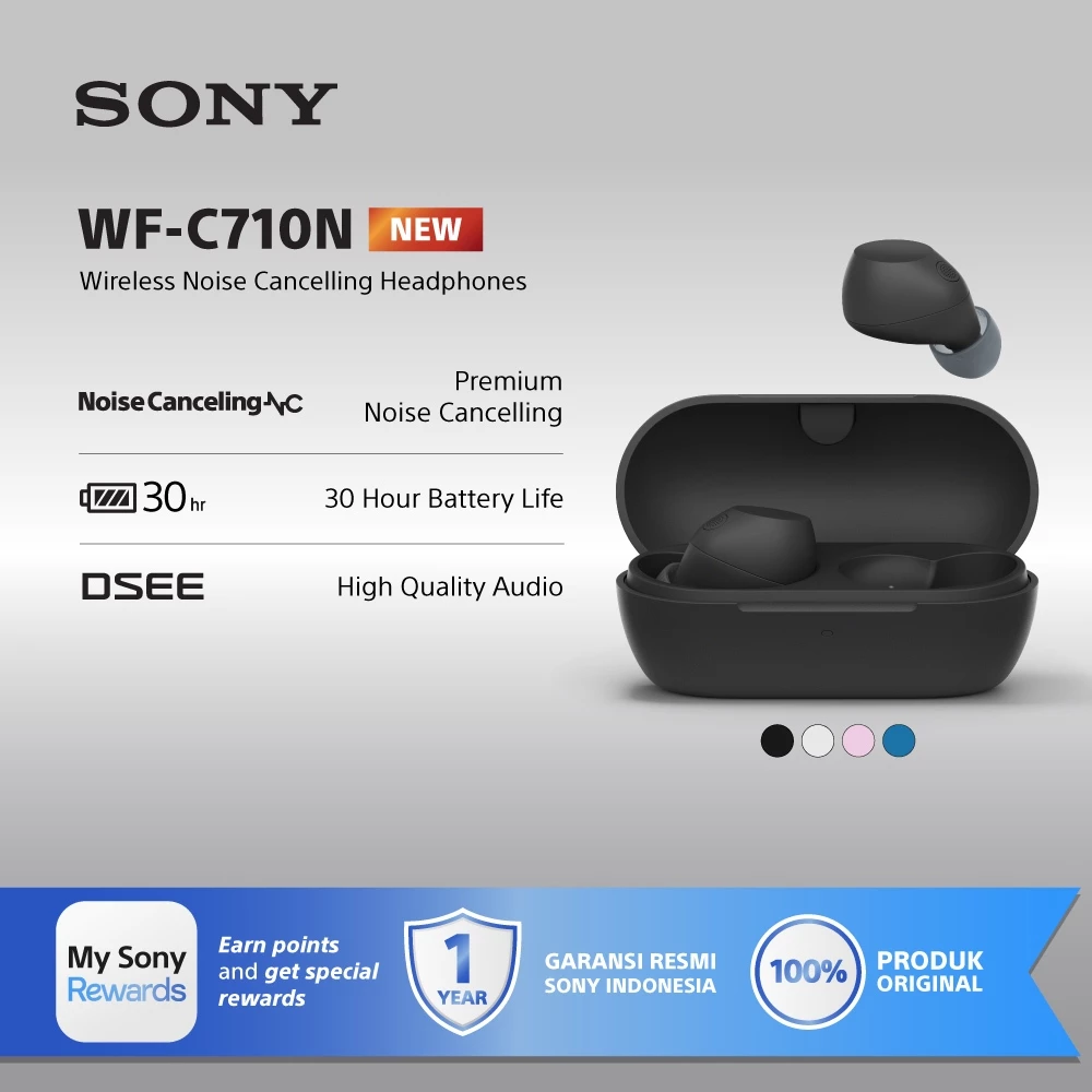 SONY WF-C710N Wireless In-Ear Headphones with Deep Bass, 15H Battery Life, and Comfortable Fit