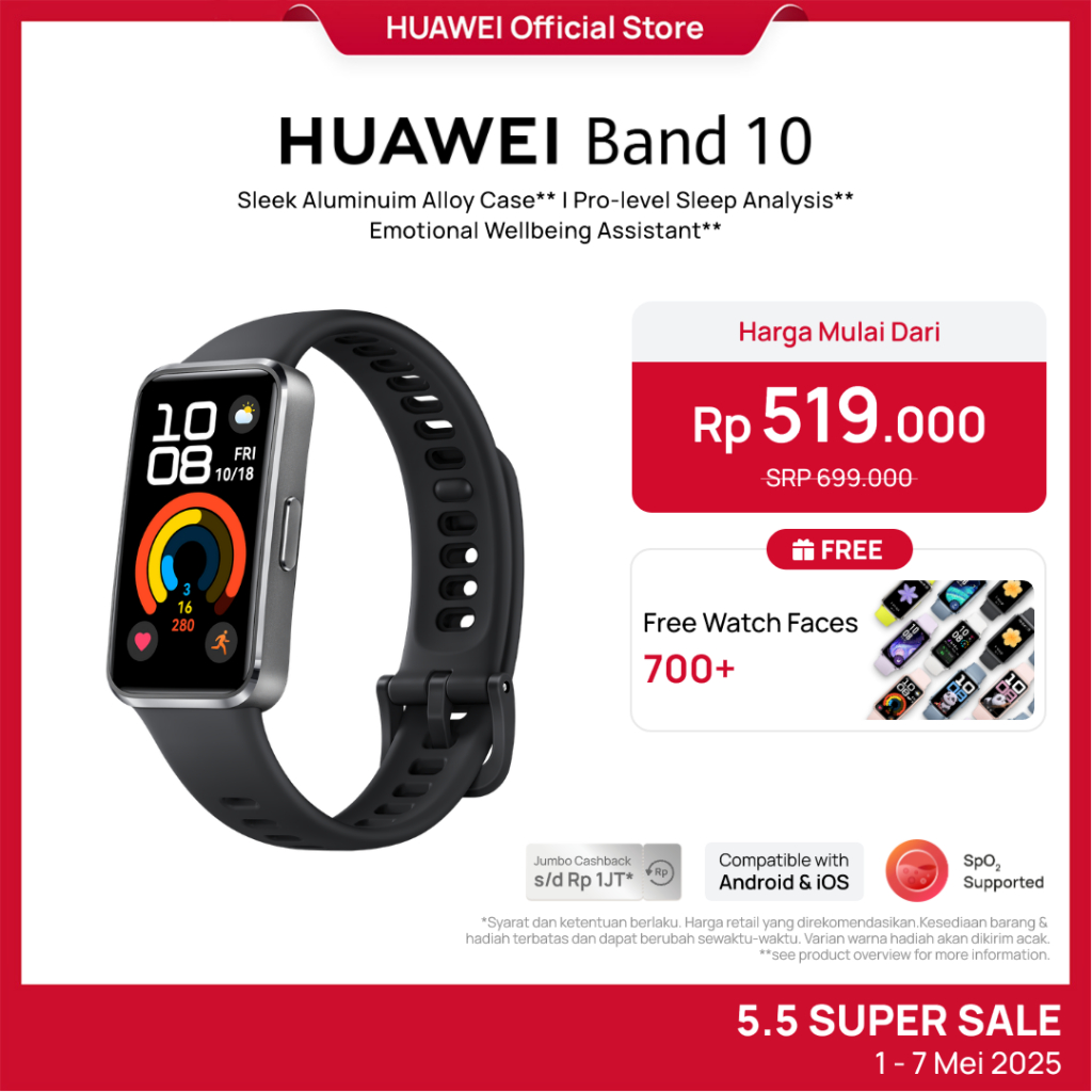 HUAWEI Band 10 Side View