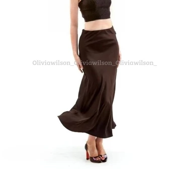 Rok Satin 90 Cm SATIN SKIRT Premium Panjang Rok Satin Semi Duyung Satin Silk Basic Wanita