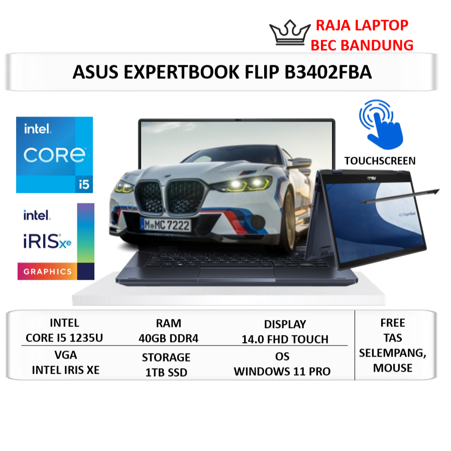 Gruppo LCD Completo Per ASUS ExpertBook B3 Flip B3402 - Schermo 14 Pollici Full HD 1920x1080 (30 Pin, LED)