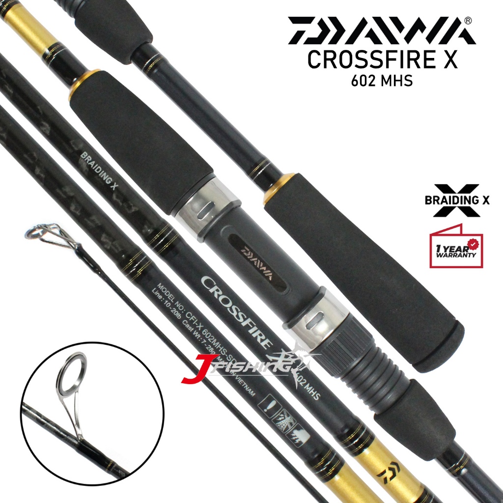Jual Joran DAIWA CROSSFIRE-X 25 | 602MS 602MHS 662MS 702MHS | Spinning ...