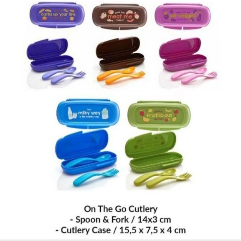 Jual Tupperware feeding Cutlery / sendok garpu bayi balita + wadahnya ...