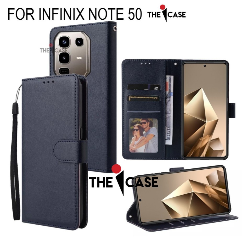 Jual Casing infinix note 50 model flip buka tutup case kulit ada tempat ...