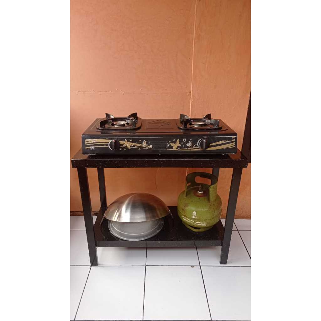 Jual MEJA KOMPOR GAS 2 TUNGKU / RAK KOMPOR 2 SUSUN / RAK MEJA KOMPOR ...