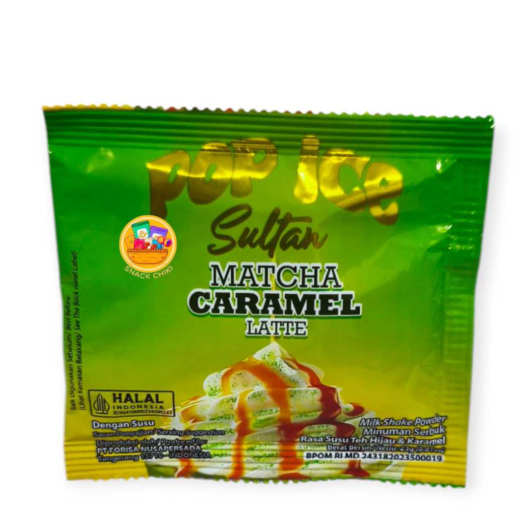 Jual POP ICE SULTAN RASA MATCHA CARAMEL LATTE 1 RENCENG 10 PCS | Shopee ...