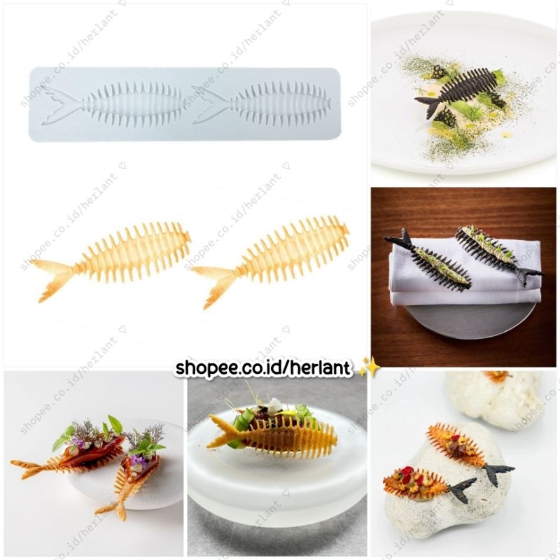 Jual RB Cetakan Tuile Tulang Ikan Silikon Fishbone Mold Coklat Madu ...