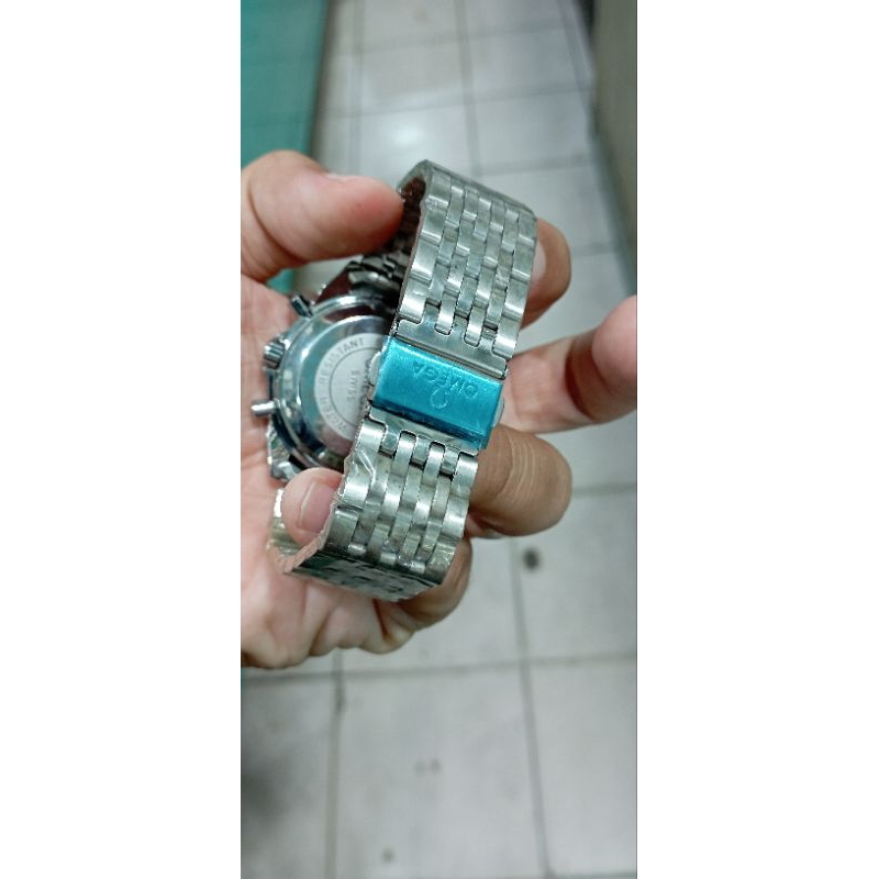 Jual jam tangan pria automatic chronograph klasik siap pakai dial hitam