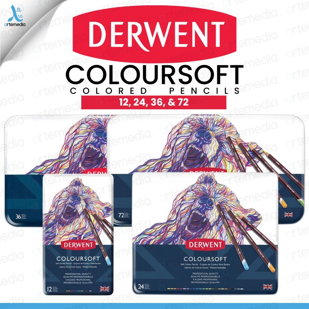 Derwent Inktense | 24 matite colorate con inchiostro acquerellabile