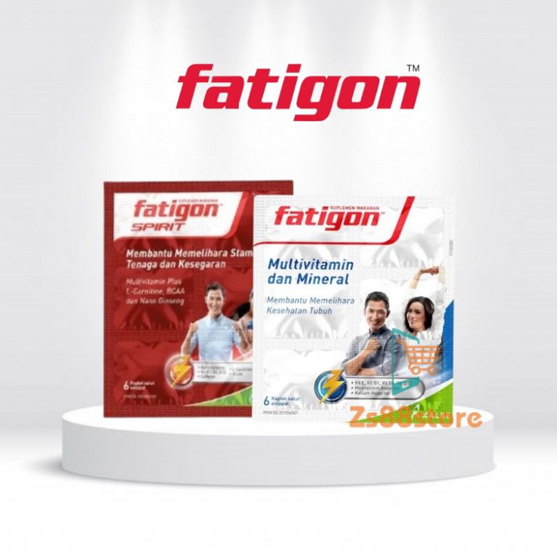 Jual Fatigon & Fatigon Spirit Multivitamin & Mineral 1 Strip @6 Tablet ...