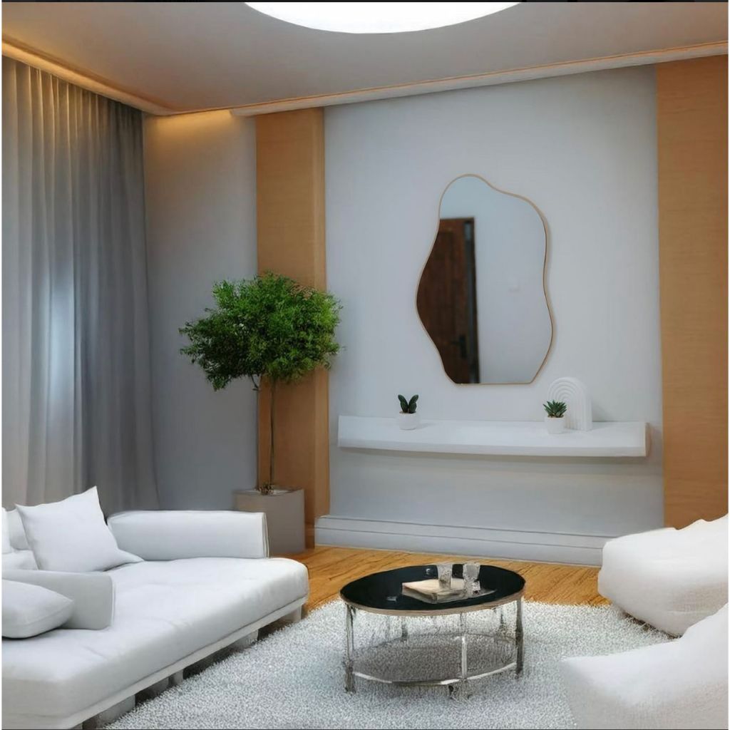Jual Cermin Frame Less- Cermin List Kayu - Kuarsa ukuran 60x40cm ...
