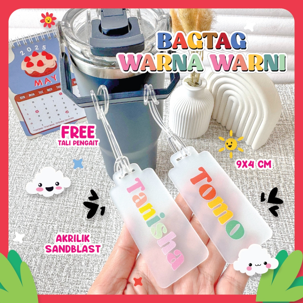 Jual LUGGAGE TAG AKRILIK FROST | BAGTAG FROSTED | BAG TAG | GANTUNGAN ...