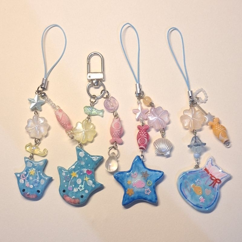 Jual Ocean Fish Clay Keychain Strap Handmade | Shopee Indonesia