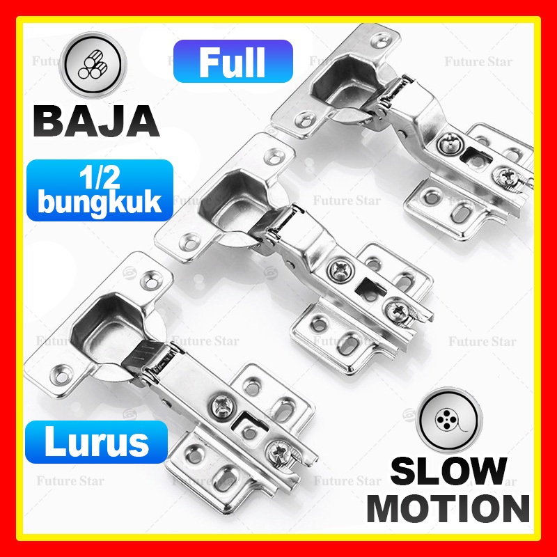 Jual Engsel Sendok Slow Motion Hidrolik / Engsel Lemari Kecil / Soft ...