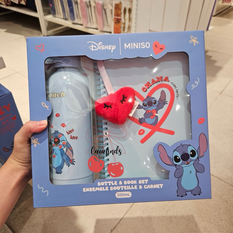 Jual MINISO x Stitch‼️Insulated Bottle & Book Set / Botol & Buku Set ...