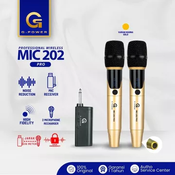 G POWER Microphone Mikrophone 202 PRO Mic Karaoke Meeting Professional Mic Wireless Charger