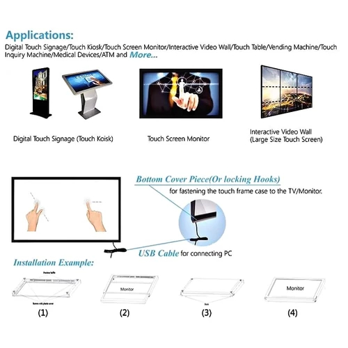 Jual Touchscreen panel Overlay Kit Plug and Play IR system touch frame ...