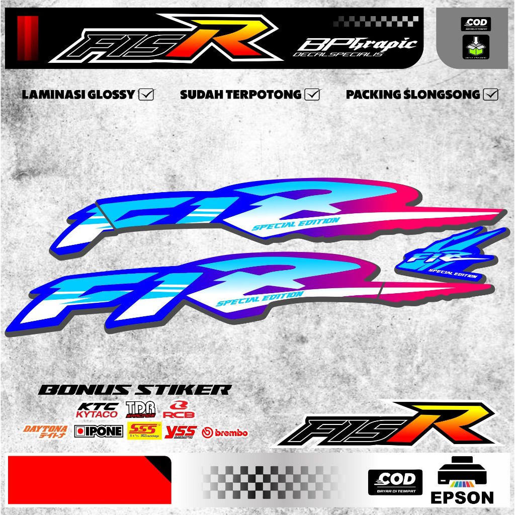 Jual Striping Decal Polet Sticker Yamaha F1Z F1ZR FIZ R F1 ZR 1996 SE ...