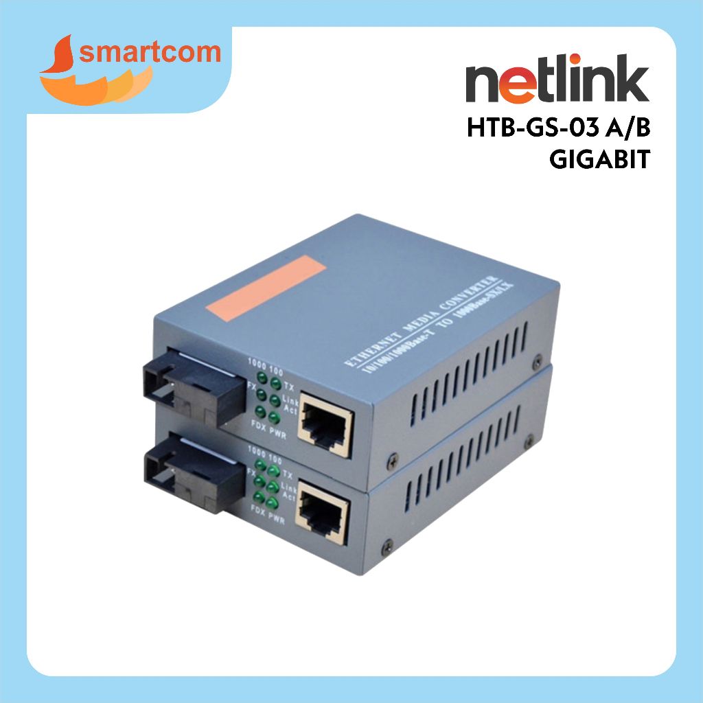 Jual NETLINK HTB-GS-03 Gigabit Media Converter A+B Fiber Optic | Shopee ...