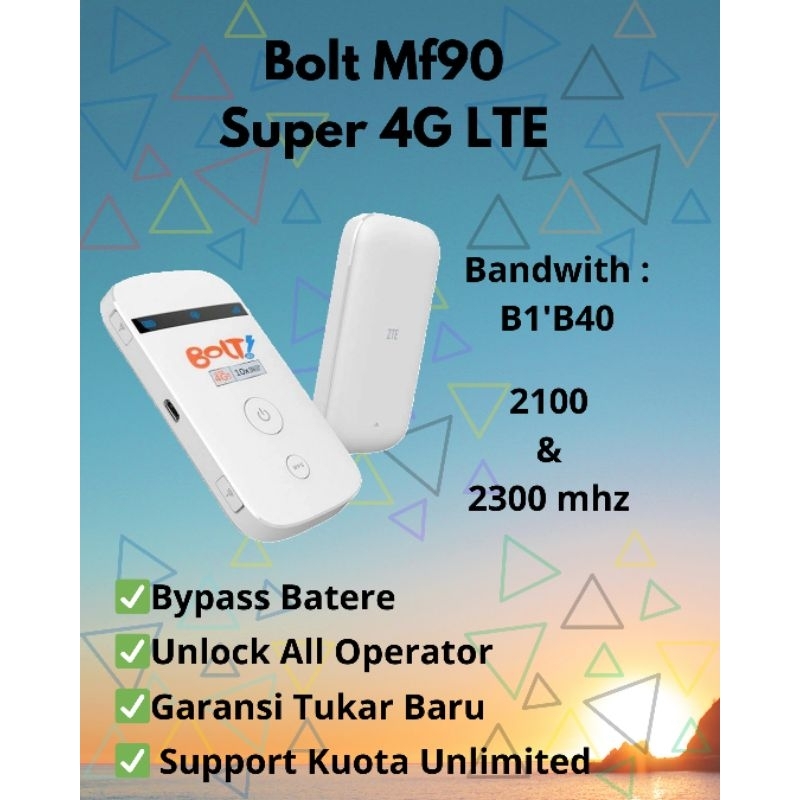 Jual JUAL MODEM SUPER 4G Bolt ZTE Mf90 Unlock All Operator Bypass ...