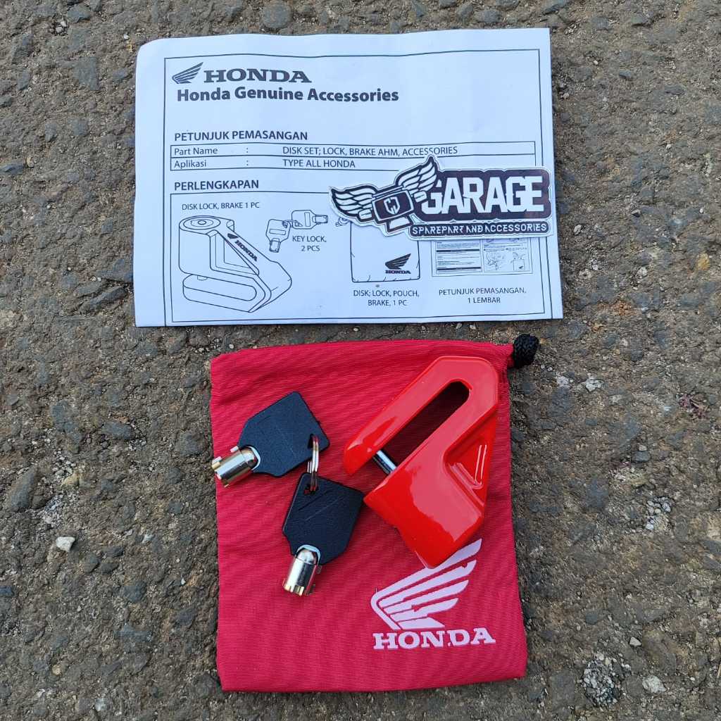 Jual Kunci Ganda Roda Depan Kunci Gembok Piringan Cakram Plek depan ...
