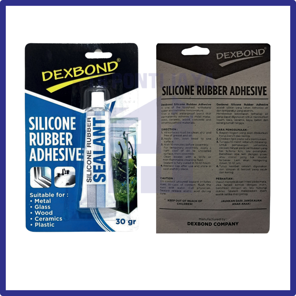 Jual Lem Dexbond Sealant Silicone Rubber Adhesive 30gr | Shopee Indonesia
