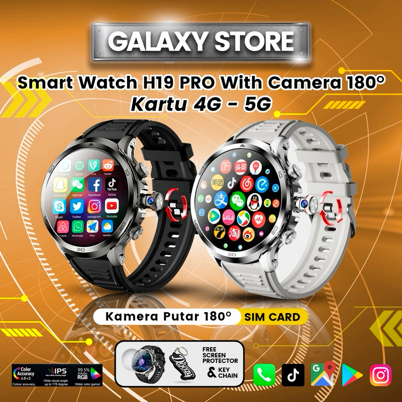 Jual Galaxy-H19 PRO Smartwatch Android Jam Tangan SIM Card 4G/5G ...
