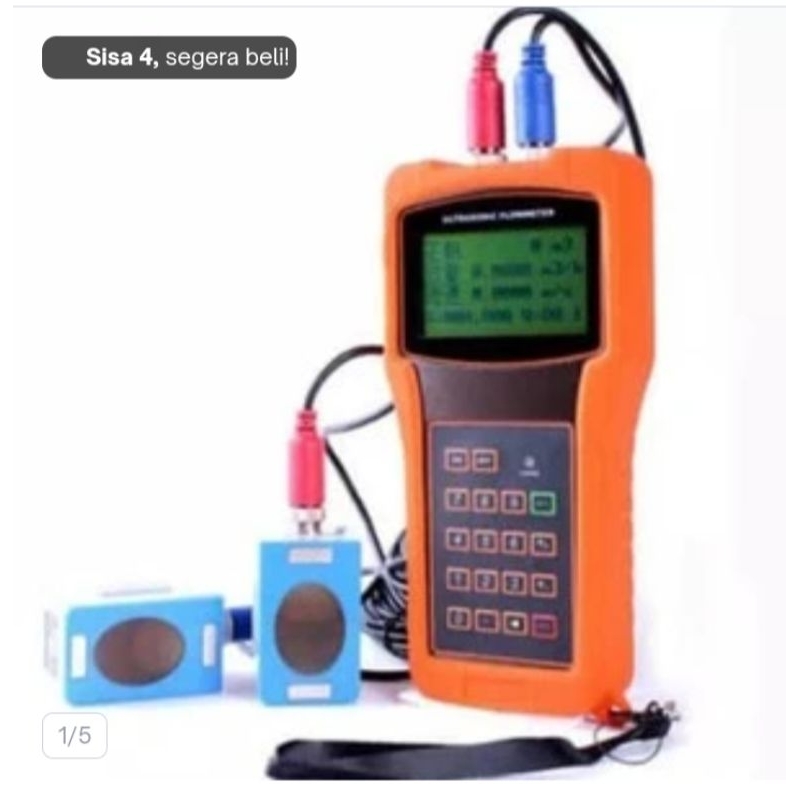 Jual TUF-2000H Digital Ultrasonic Flowmeter TM-1 TS-2 Flow Meter DN15 ...