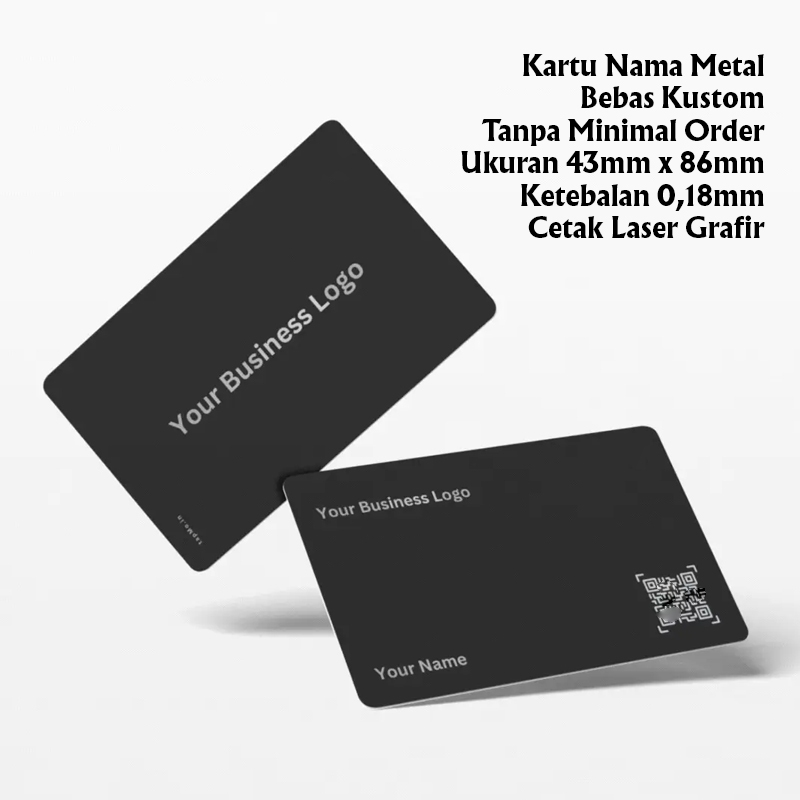 Jual Kartu Nama Metal Bisnis Card Bussines Bahan Besi Ukuran 54mm x ...