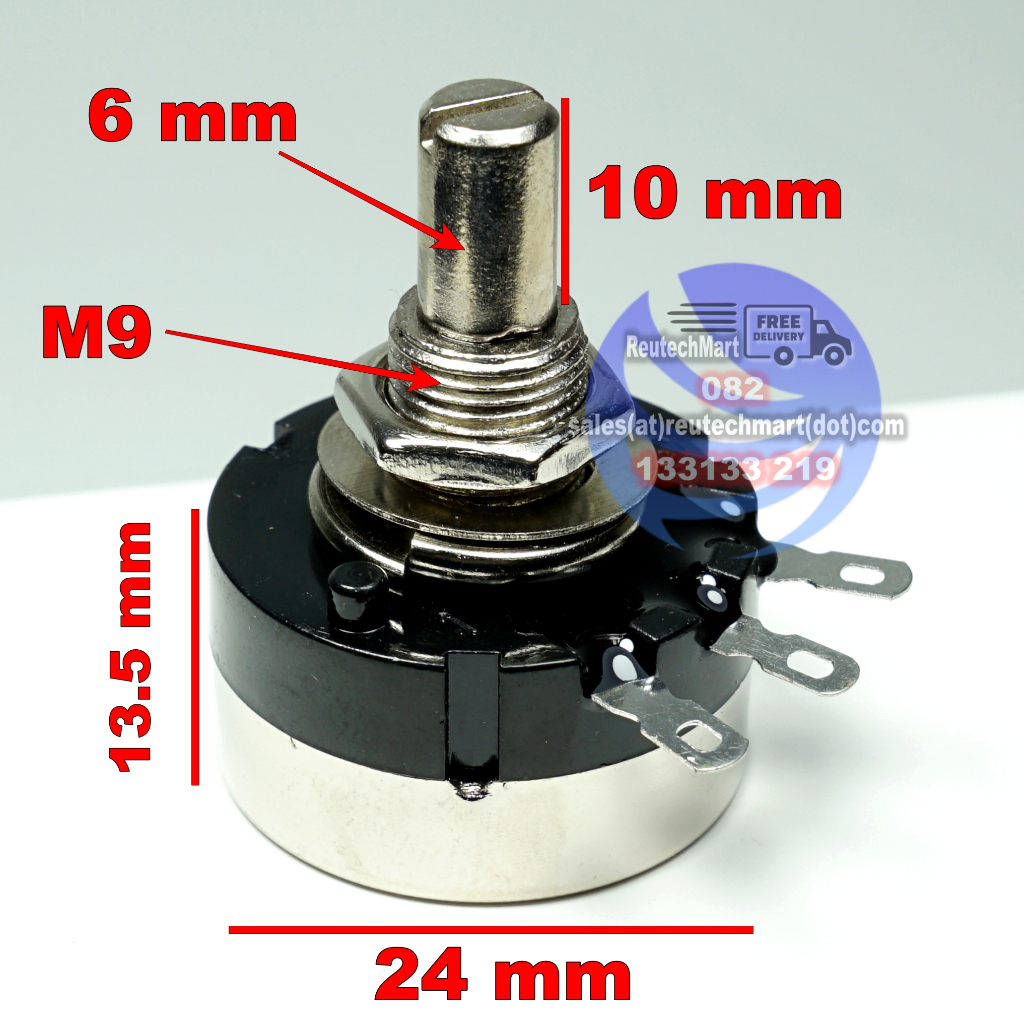 Tocos Cosmos Potentiometer RV24YN 20S B303 30k – Single 30k Ohm Rotary Pot For Electronics