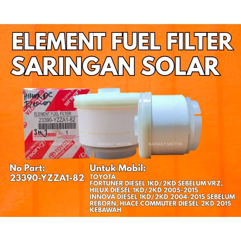 Jual Element Fuel Filter Saringan Solar Fortuner, Hilux, Innova, Hiace ...