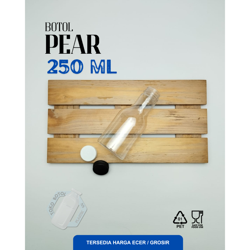 Jual Botol Pear 250ml / Botol Plastik Bentuk Pear 250ml / Botol Pear ...