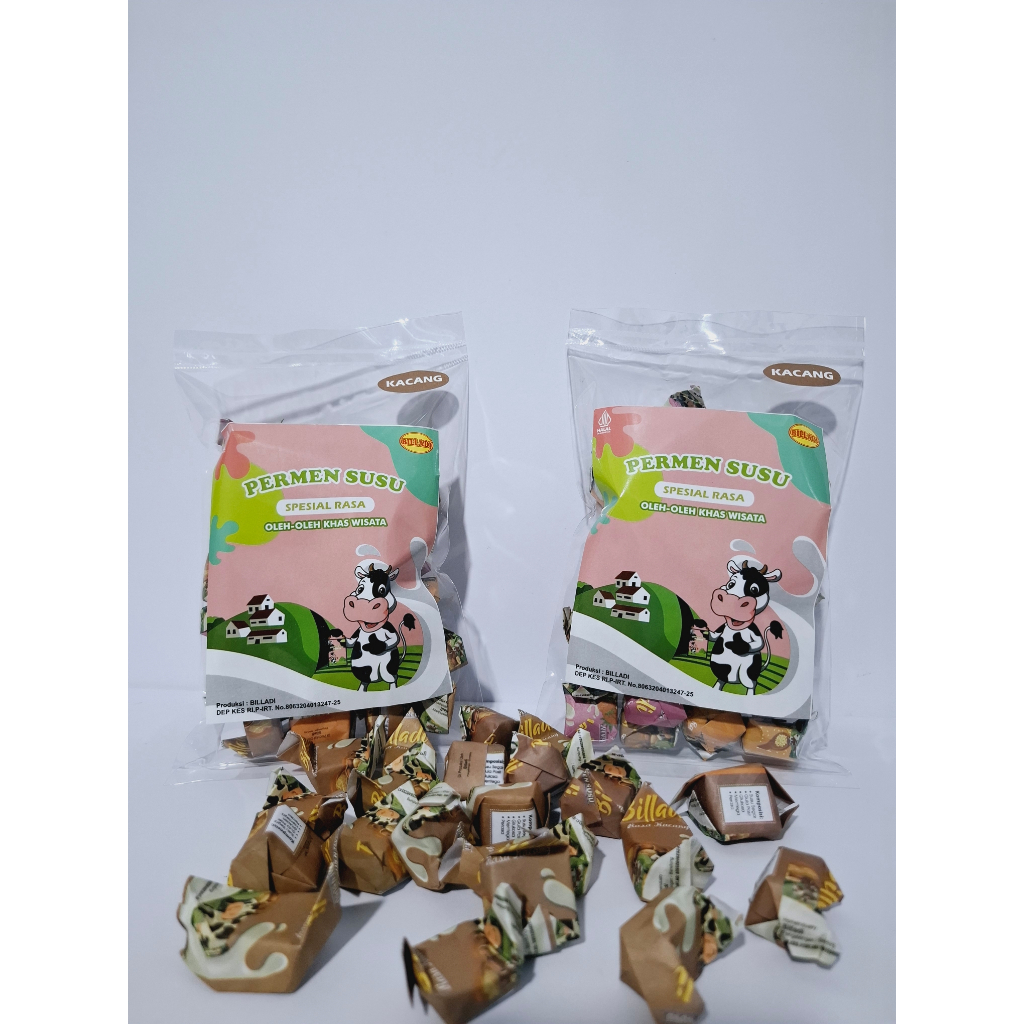 Jual Permen Susu Rasa Kacang Kemasan Plastik / Cemilan Manis Oleh Oleh ...