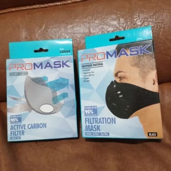 Jual PROMASK – Masker Filtrasi dengan Filter Karbon Aktif (1 Masker + 5 ...