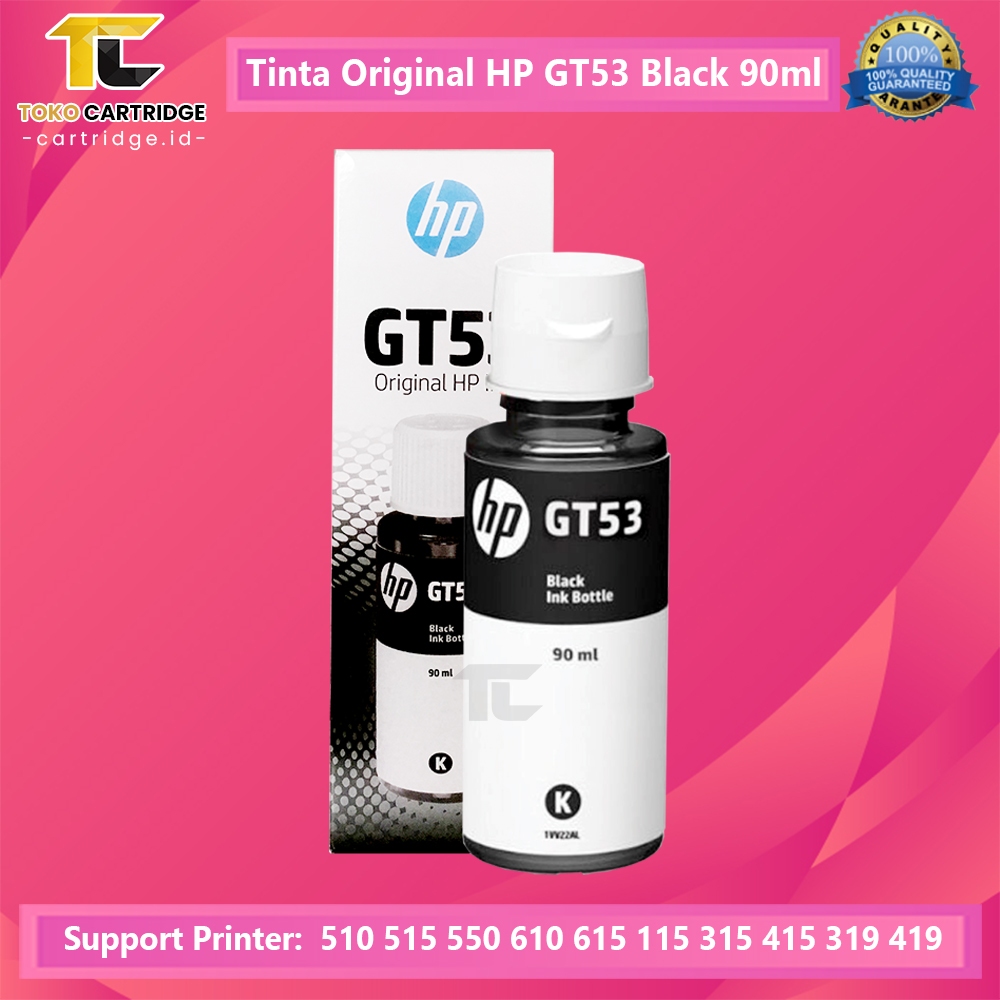 Jual Tinta refill HP GT53 GT 53 Black Pigment Ink Printer 500 510 515 ...