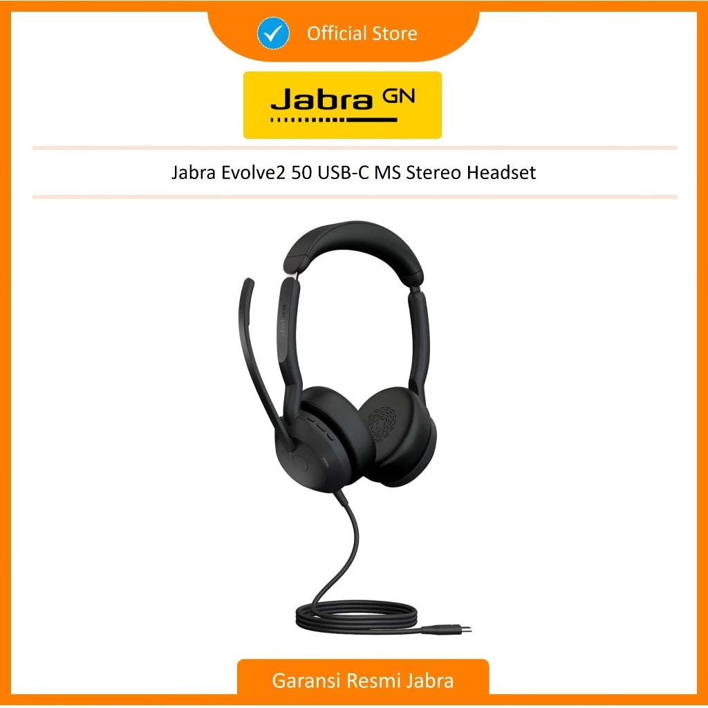 Jabra Evolve2 50 USB-C MS Stereo (25089-999-899)