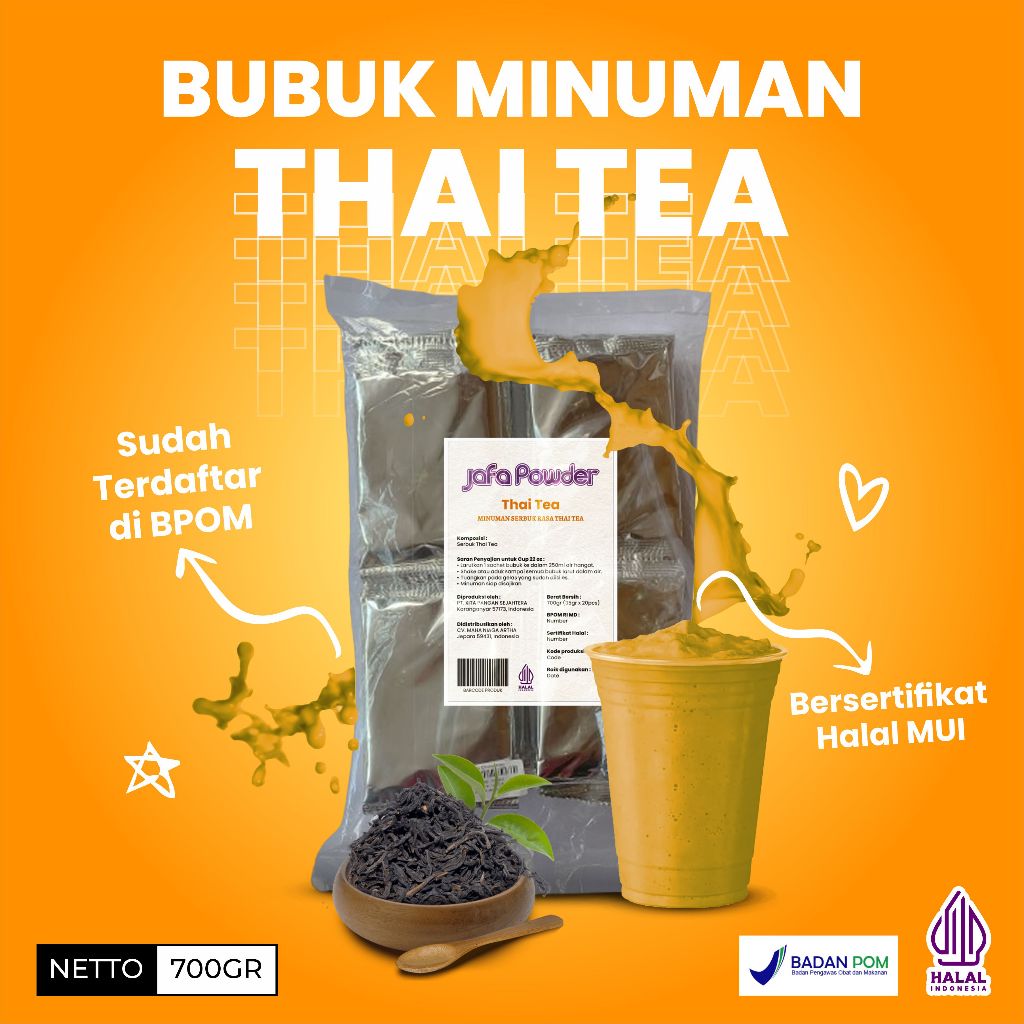 Jual Bubuk Minuman Rasa Teh Thai Tea - Bubuk Minuman Premium Thai Tea ...