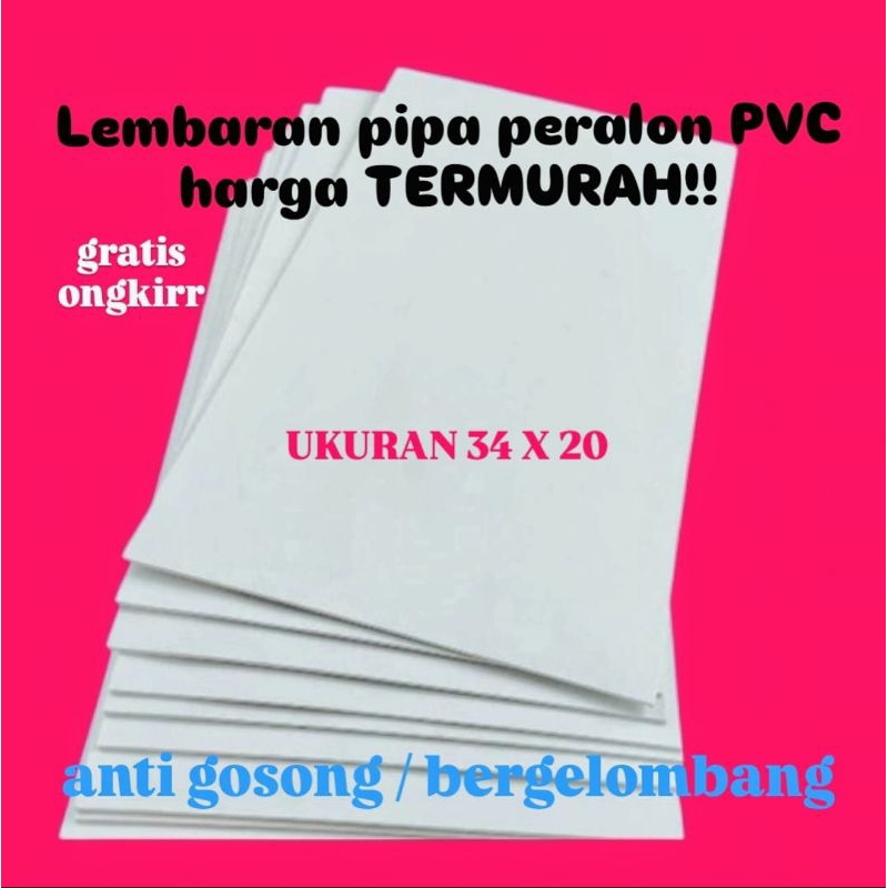 Jual ukuran 34X20 lembaran pipa PVC/buat kerajinan/bahan tebal | Shopee ...