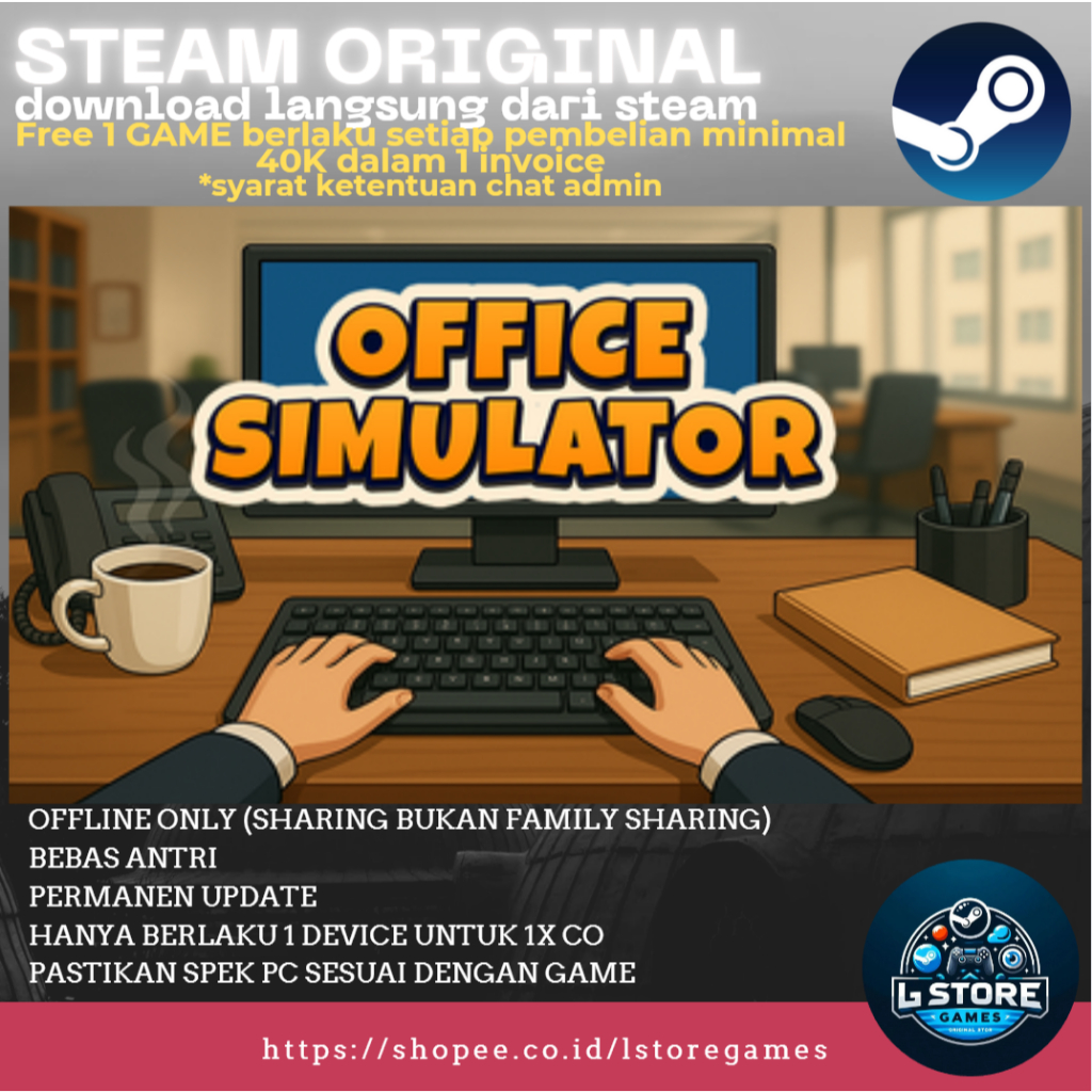 Jual Office Simulator Game PC Sharing Original Offline | Shopee Indonesia