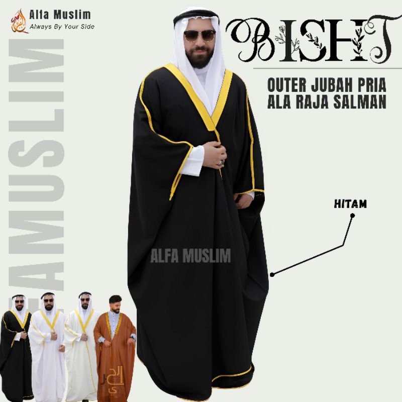 Jual Bisht Raja Arab, Luaran Jubah Raja Salman, Outer Jubah Premium ...