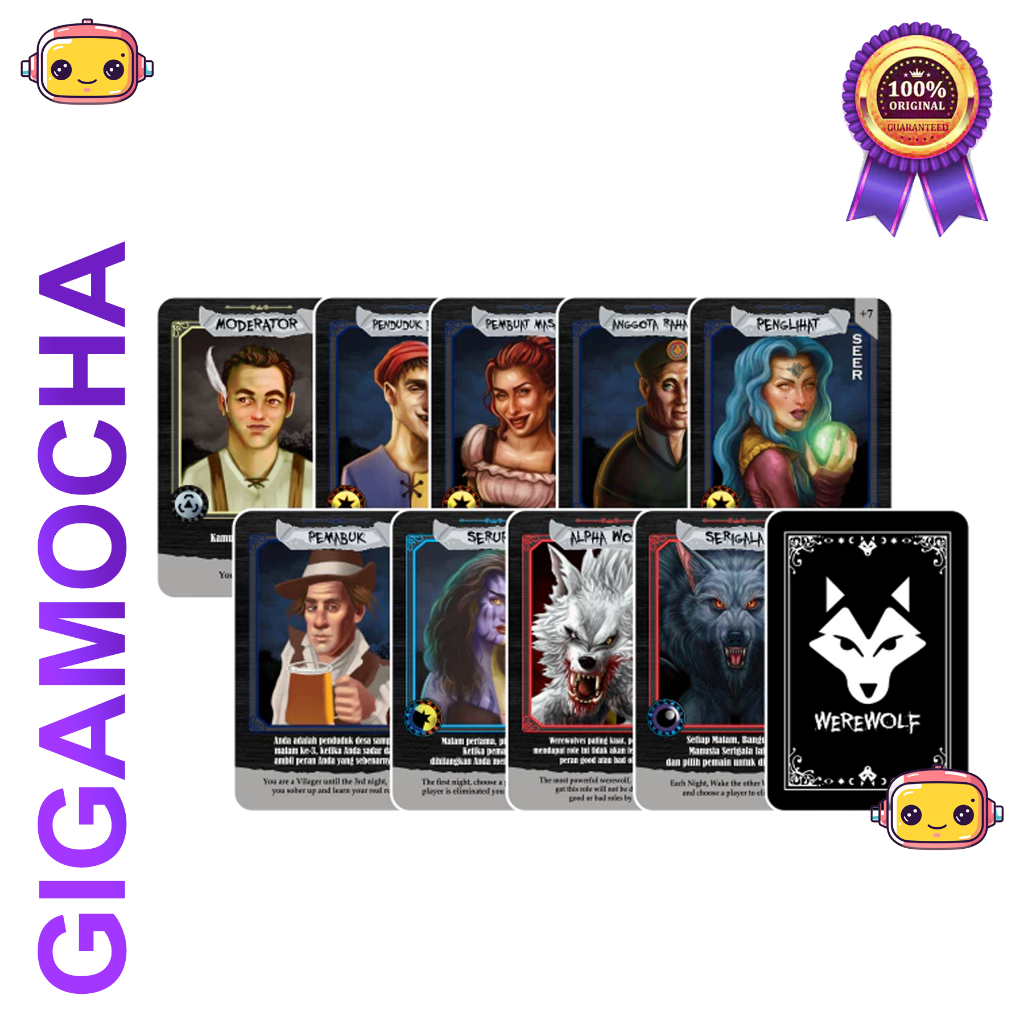 Jual Werewolf Main Deck Edition Original Card Game - Permainan Kartu ...