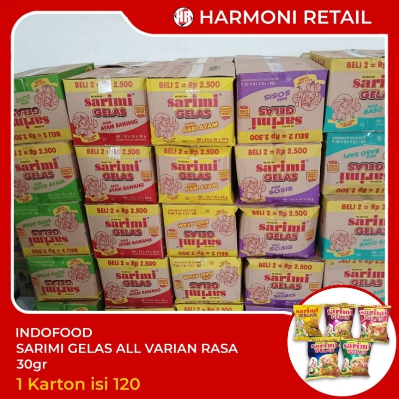 Jual Sarimi Gelas All Varian Rasa 30gr 1 dus isi 120 | Shopee Indonesia