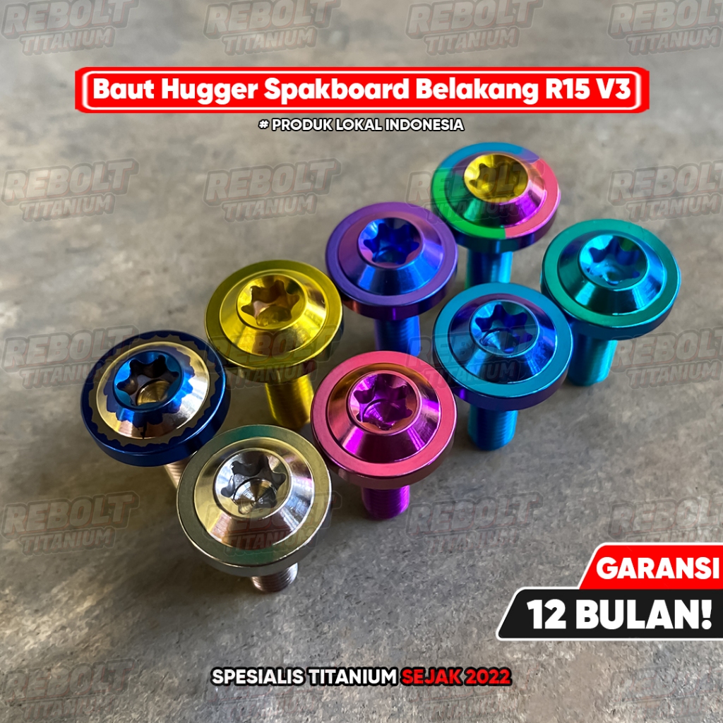 Jual Baut Hugger Spakboard Belakang R15 V3 Titanium Grade 5 REBOLT ...