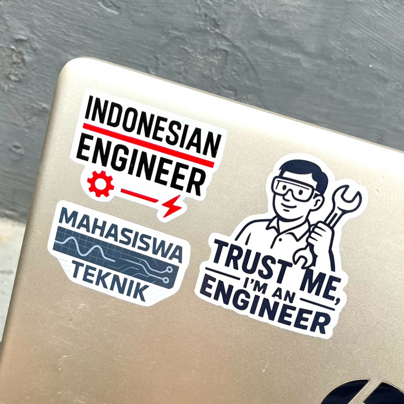 Jual Stiker Mahasiswa Teknik Sticker Pack Cutting Anak Teknik Engineer ...